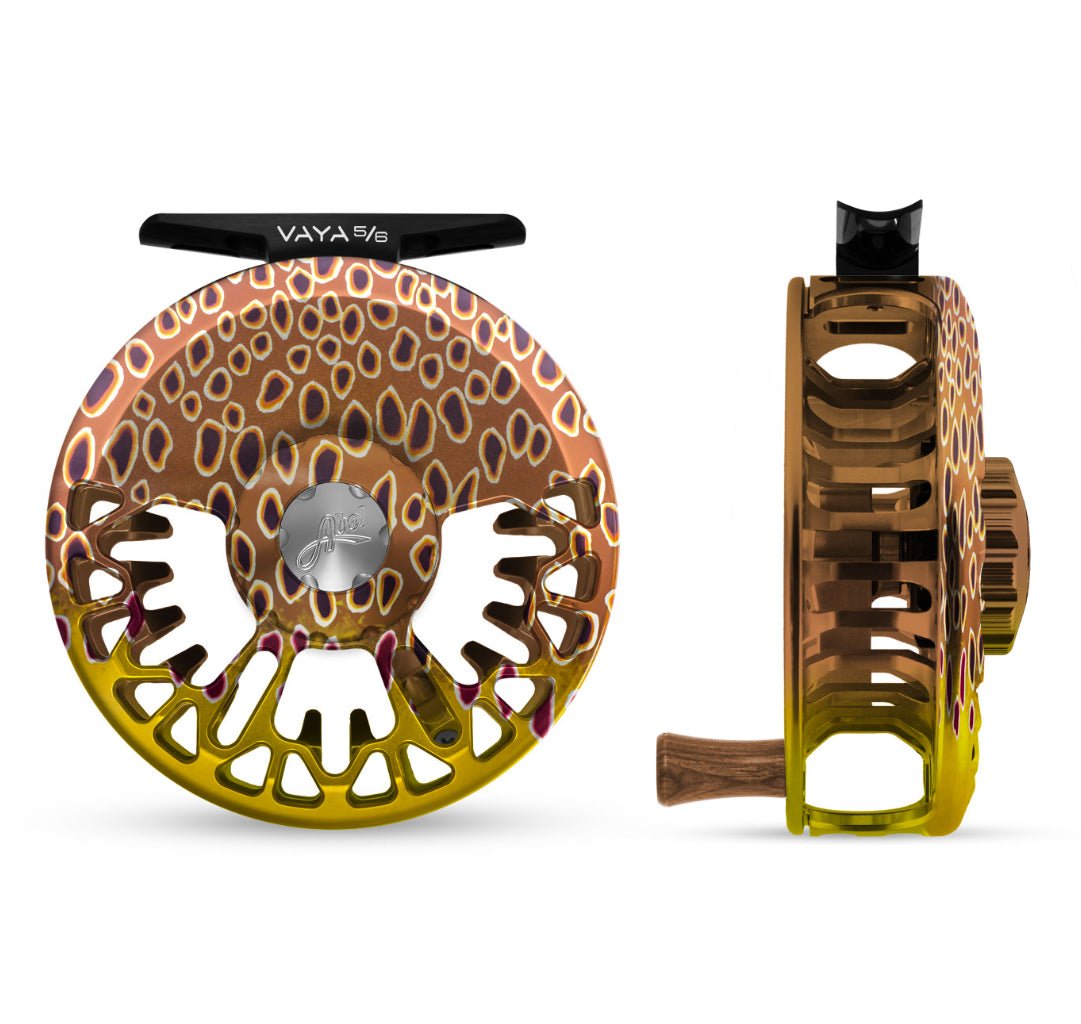 Abel Vaya 5/6 Fly Reel - Custom Classic Brown Trout Finish