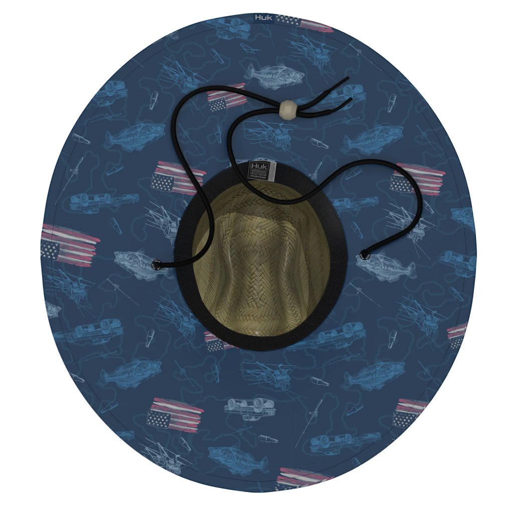 Huk Fish and Flags Straw Hat