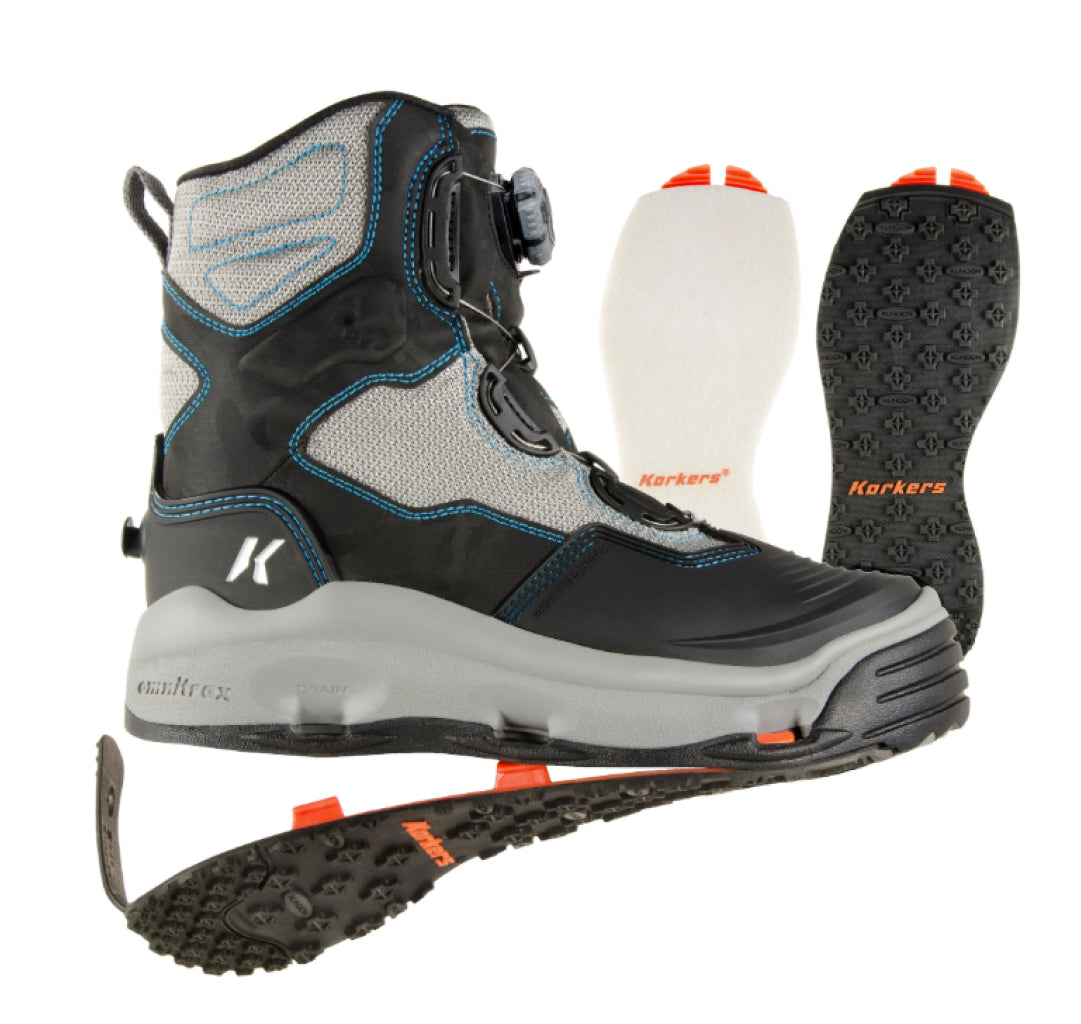 Korkers Women's Darkhorse Wading Boot BOA Felt + Kling-on