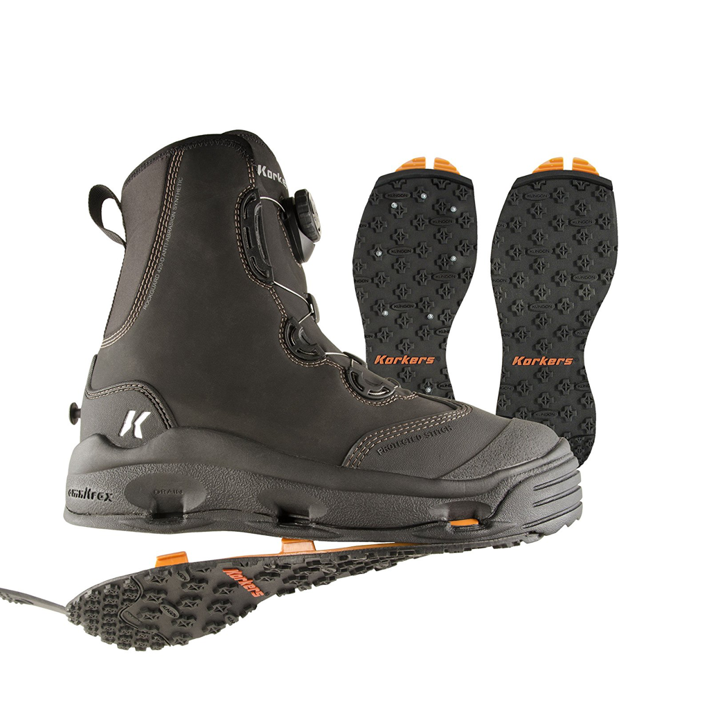 Korkers Devil's Canyon Wading Boot - Kling-On &amp; Studded Kling-On